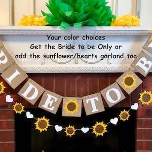 Sunflower Bridal Shower Decorations / From Miss to Mrs Decorations / Bride to Be Sign / Sunflower Theme Shower/ Floral Bridal Shower Banner