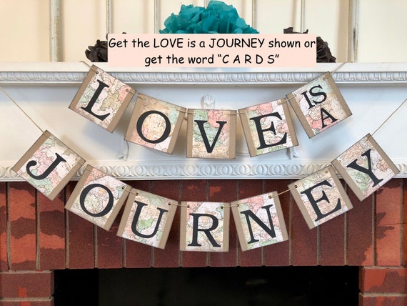 Love Is A Journey Banner Travel Wedding Decorations Travel