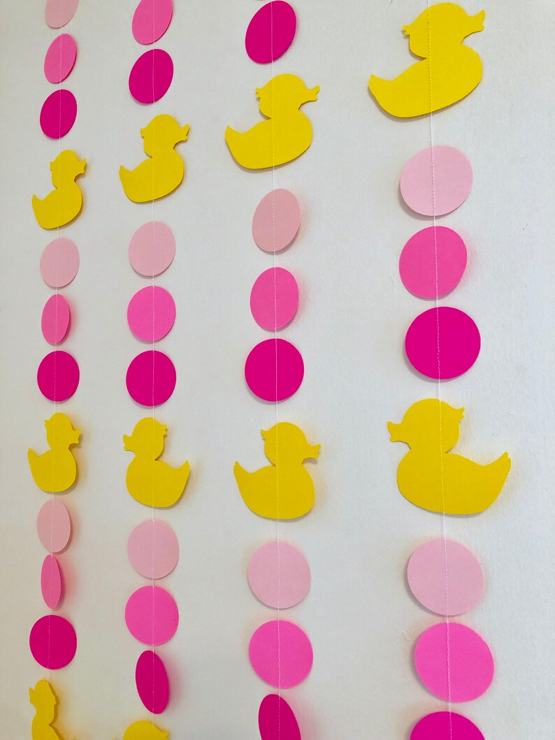 Pink Rubber Duck Baby Shower Decorations Ducky Birthday Etsy