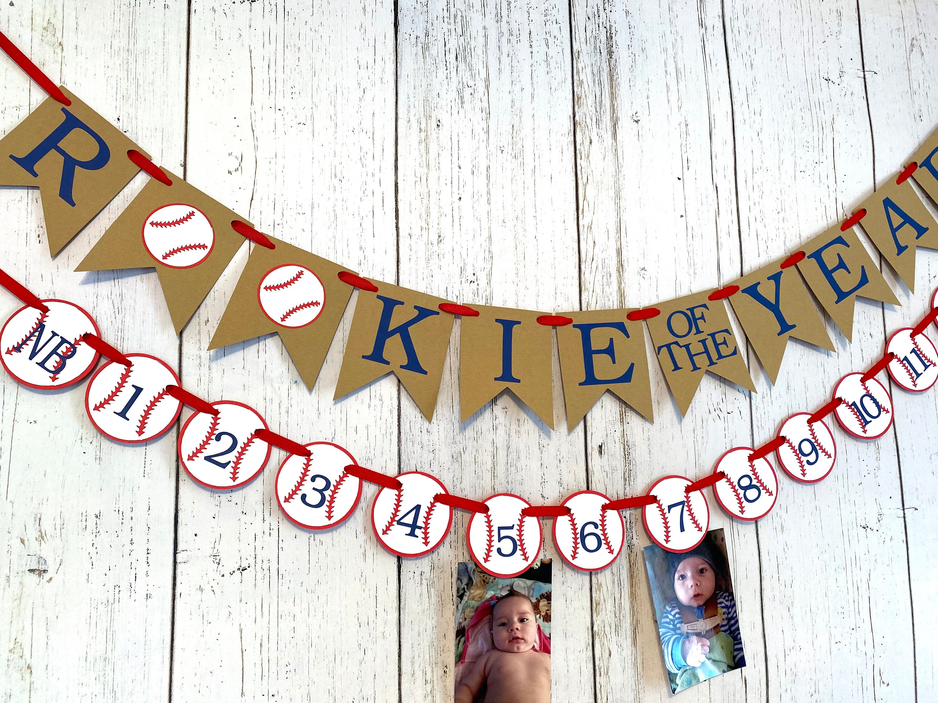 Rookie Of The Year First Birthday Baseball Party I Invitation