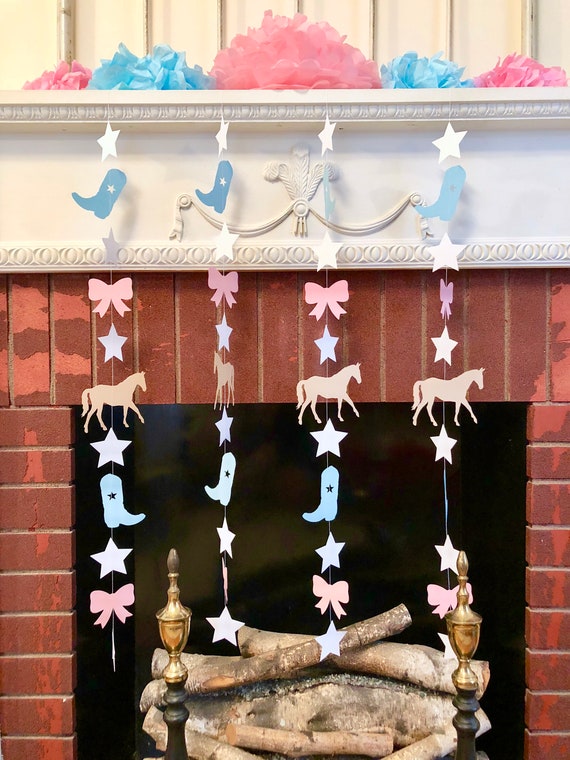 Boots Or Bows Gender Reveal Western Baby Shower Decorations Etsy