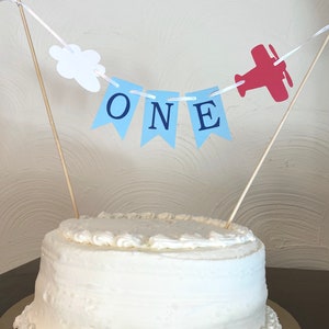 Time Flies 1st Birthday Cake Topper - Airplane Birthday Party Decor- Airplane 1st birthday - Cake Smash Prop- 1st Birthday- Two Fly Birthday