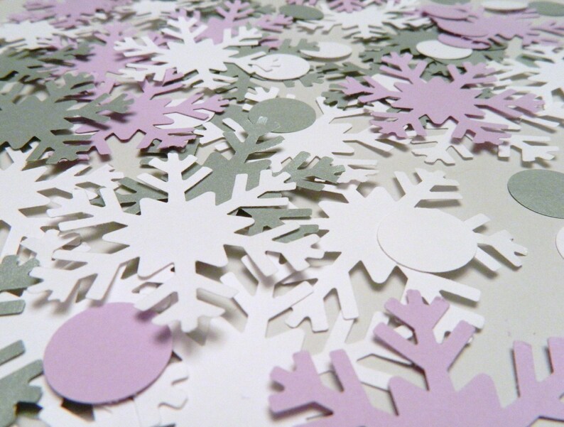 Winter ONEderland Party Decor Winter First Birthday Girl Little Snowflake Baby Shower Decor Silver purple and white Snowflake Garland