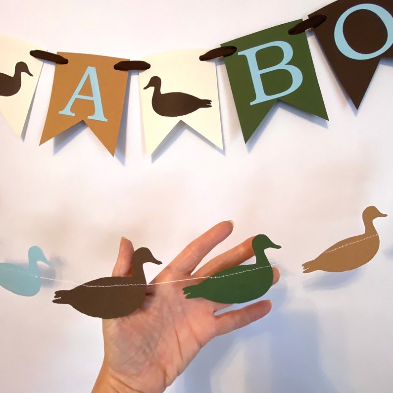 Duck Baby Shower Banner: Hunting Theme, It's A Boy + Mallard Garland - Etsy