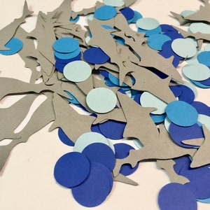 Shark Birthday Party Decorations , Shark Invitation Confetti, Shark Decoration, Shark Baby Shower Decor, Shark Party Confetti , Your Colors