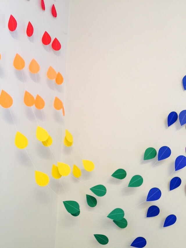 Baby Sprinkle Rainbow Raindrop Decoration Baby shower Etsy