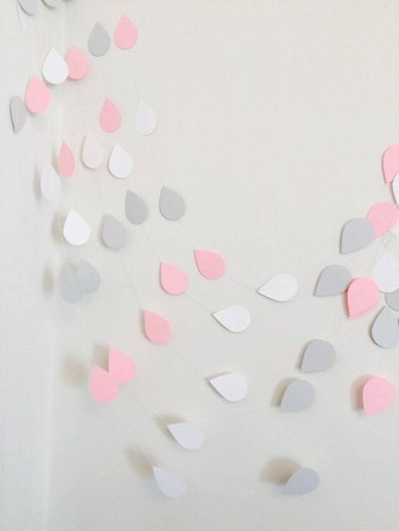 Baby Sprinkle Decorations, Raindrop Garland, Raindrop Nursery