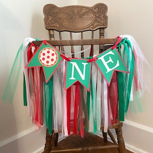 Pizza First Birthday Decorations - High Chair Tutu - Pizza ONE High Chair Skirt - Pizza Pie 1st Birthday Backdrop - Holiday One Cake Smash