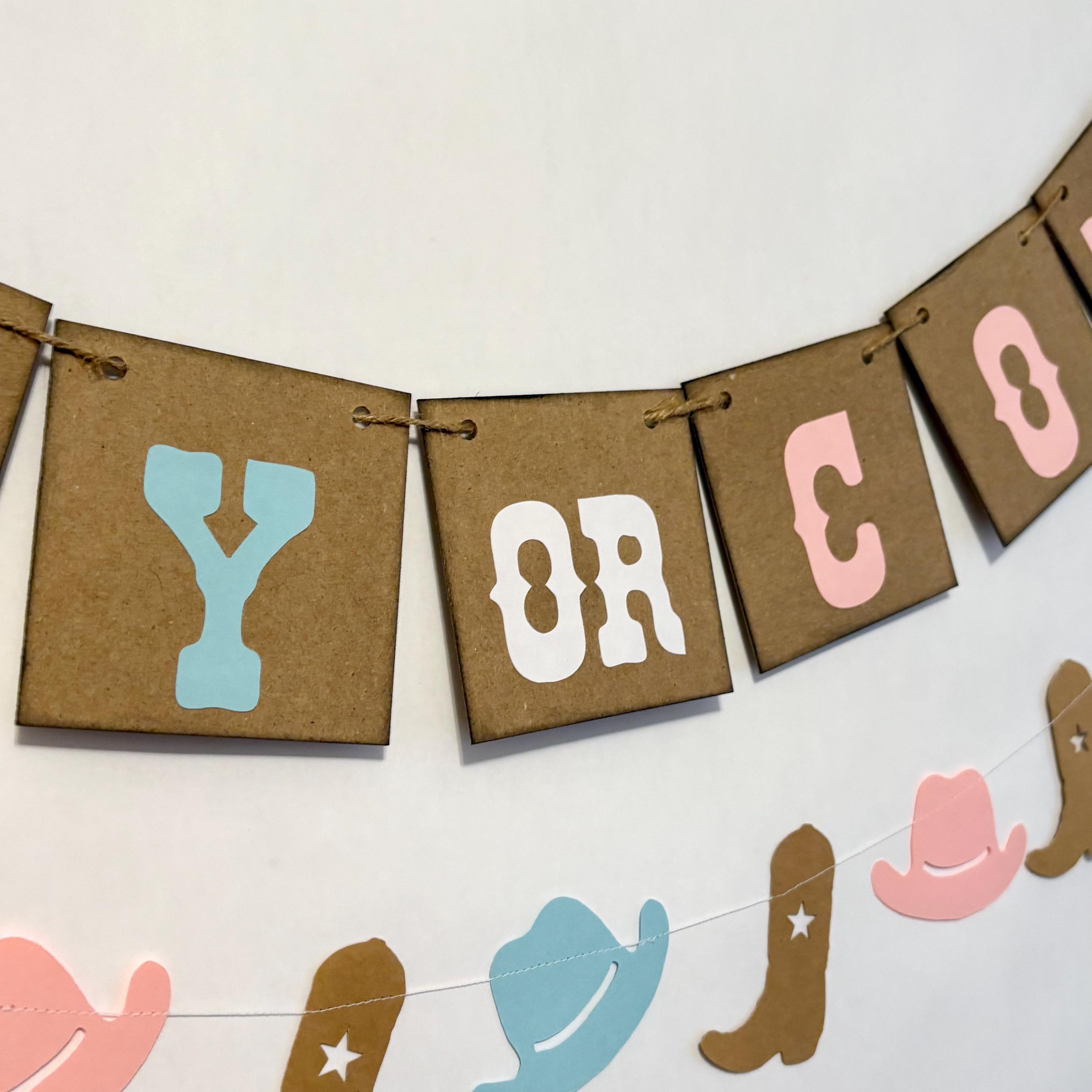 Talorine Little Cowgirl Banner – Rosa Glitzer, Western-Thema Für Babyparty, 1. Geburtstag Oder Schwangerschaftsankündigung