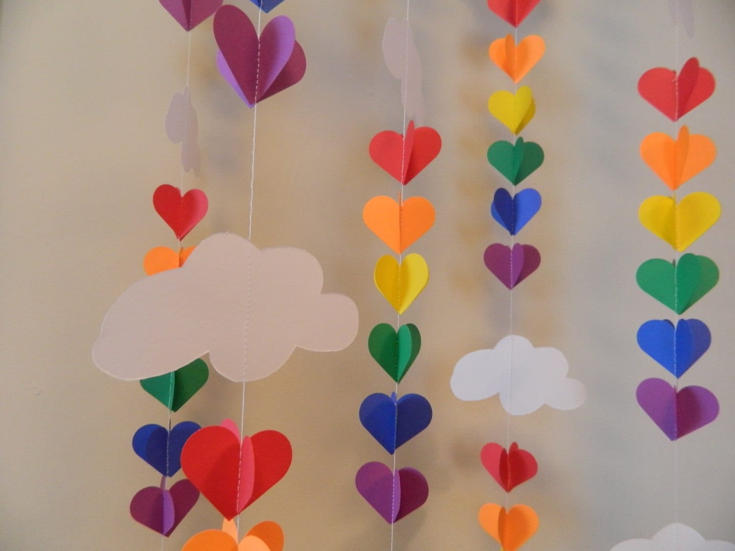 Rainbow Party Hanging Paper Decoration Wedding Bridal Baby Shower
