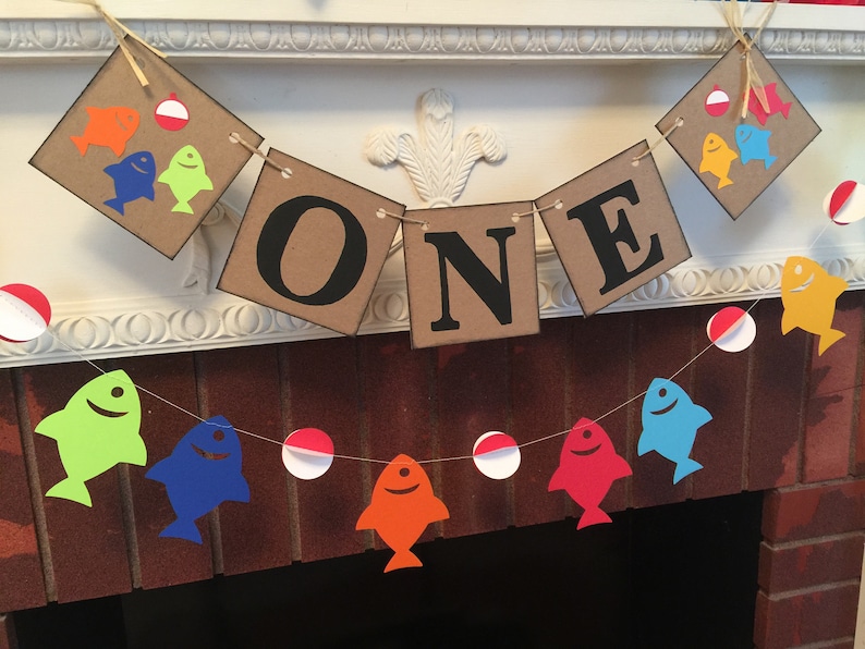 i-am-one-banner-ofishally-one-decor-gone-fishing-first-etsy