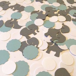 Elephant Baby Shower Decorations / Elephant Confetti boy or Girl / Elephant CONFETTI blue / Elephant 1st Birthday Confetti / Pink or Blue