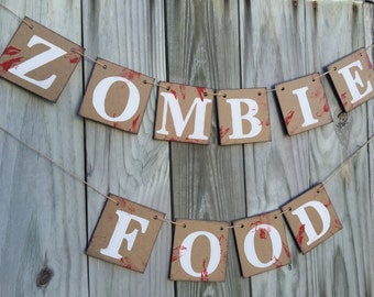 Halloween Decorations - Zombie Banner - Halloween Party Decor - Halloween Banner - The Walking Dead Inspired Decor - Halloween Home Decor