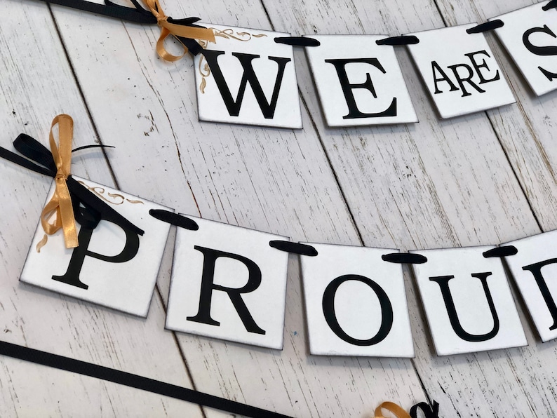 Custom Graduation Party Decorations We Are So Proud Of You Etsy Custom graduation party decorations we are so proud of you etsy
