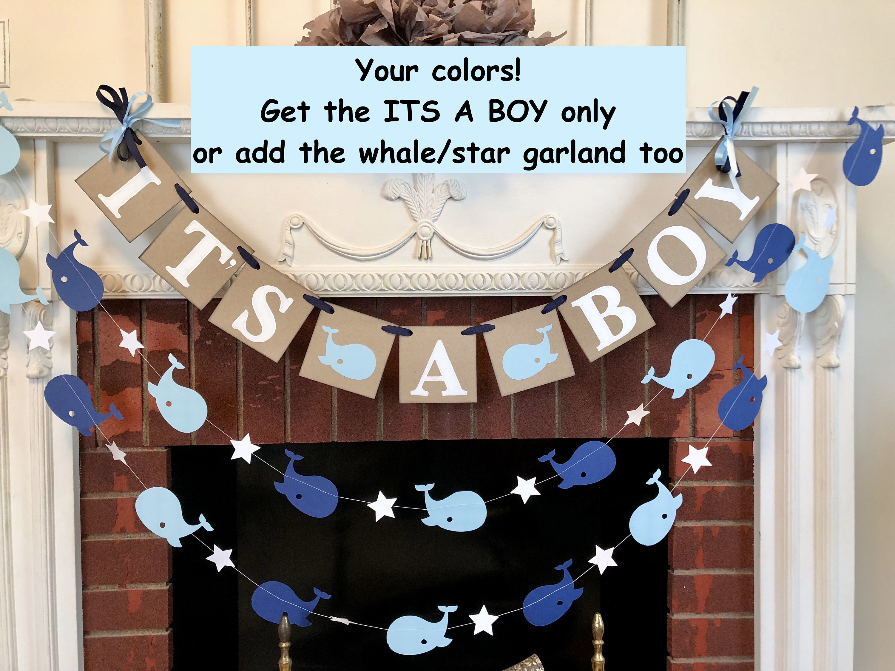 Fishe or Fishe Banner, Fish Themed Baby Shower, Fishing Baby