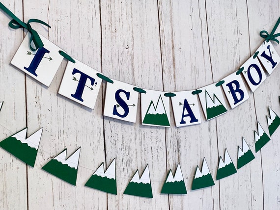 Mountain themed baby shower decorations cheap