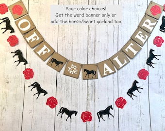 Off to the Alter Banner: Derby Bridal Shower, Horse Race Decor
