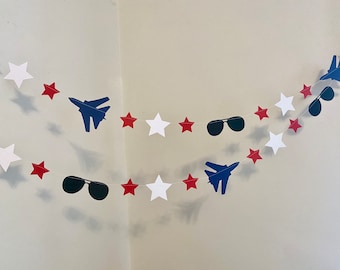 Military Jet 1st Birthday Decorations- Custom Jet Baby shower Banner- Airplane 2nd birthday - Fighter Jet Room Decoration - Two fly