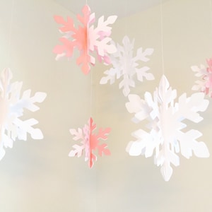 Winter ONEderland Decorations - Baby Its Cold Outside Decor - Pink Snowflake Decorations- Snowflake First Birthday - Winter Baby Shower