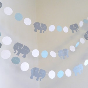 Elephant Baby Shower Boy / Elephant Birthday Decorations Girl / Gender Neutral / Blue Elephant Baby Shower Banner / Backdrop / Custom colors