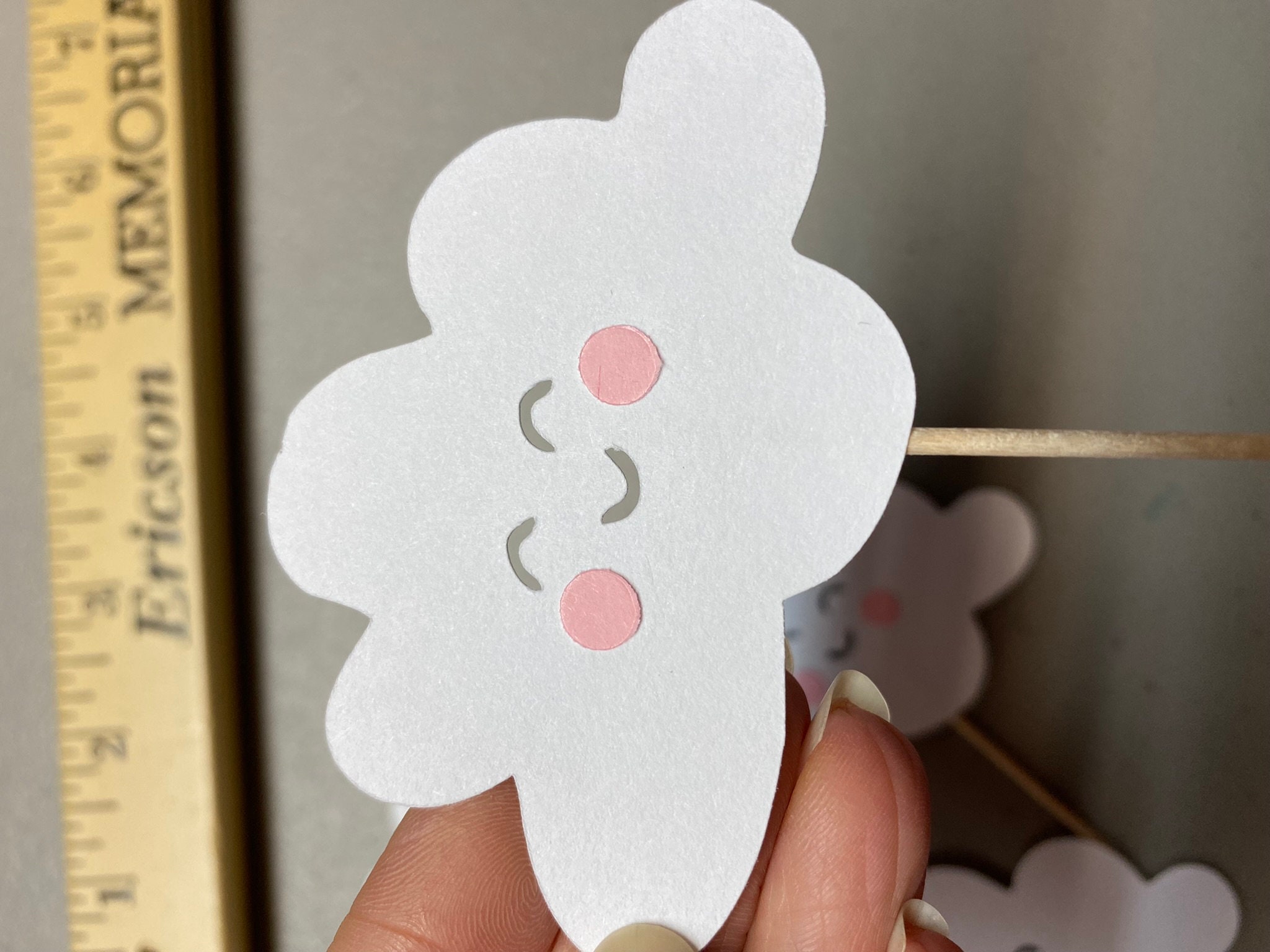 Cloud Cupcake Toppers Rainbow Theme Sunshine Party First - Etsy