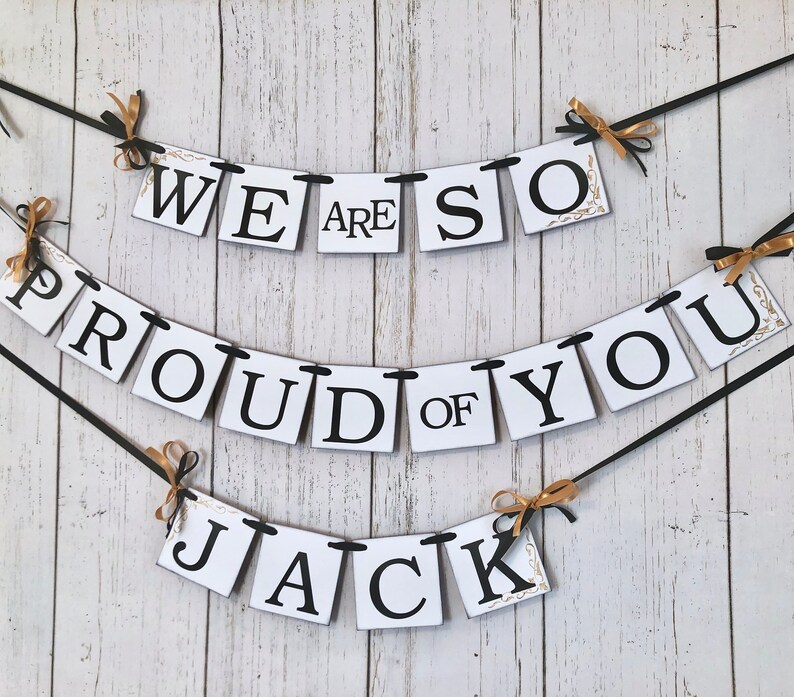 Custom Graduation Party Decorations We Are So Proud Of You Etsy Custom graduation party decorations we are so proud of you etsy