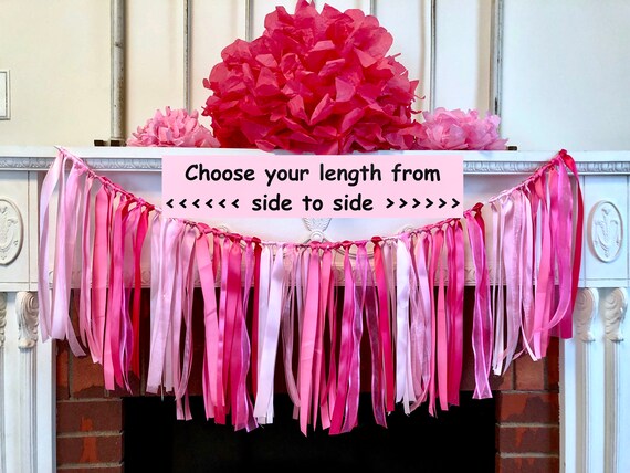 Pink Baby Shower Decorations 1st Birthday High Chair Banner