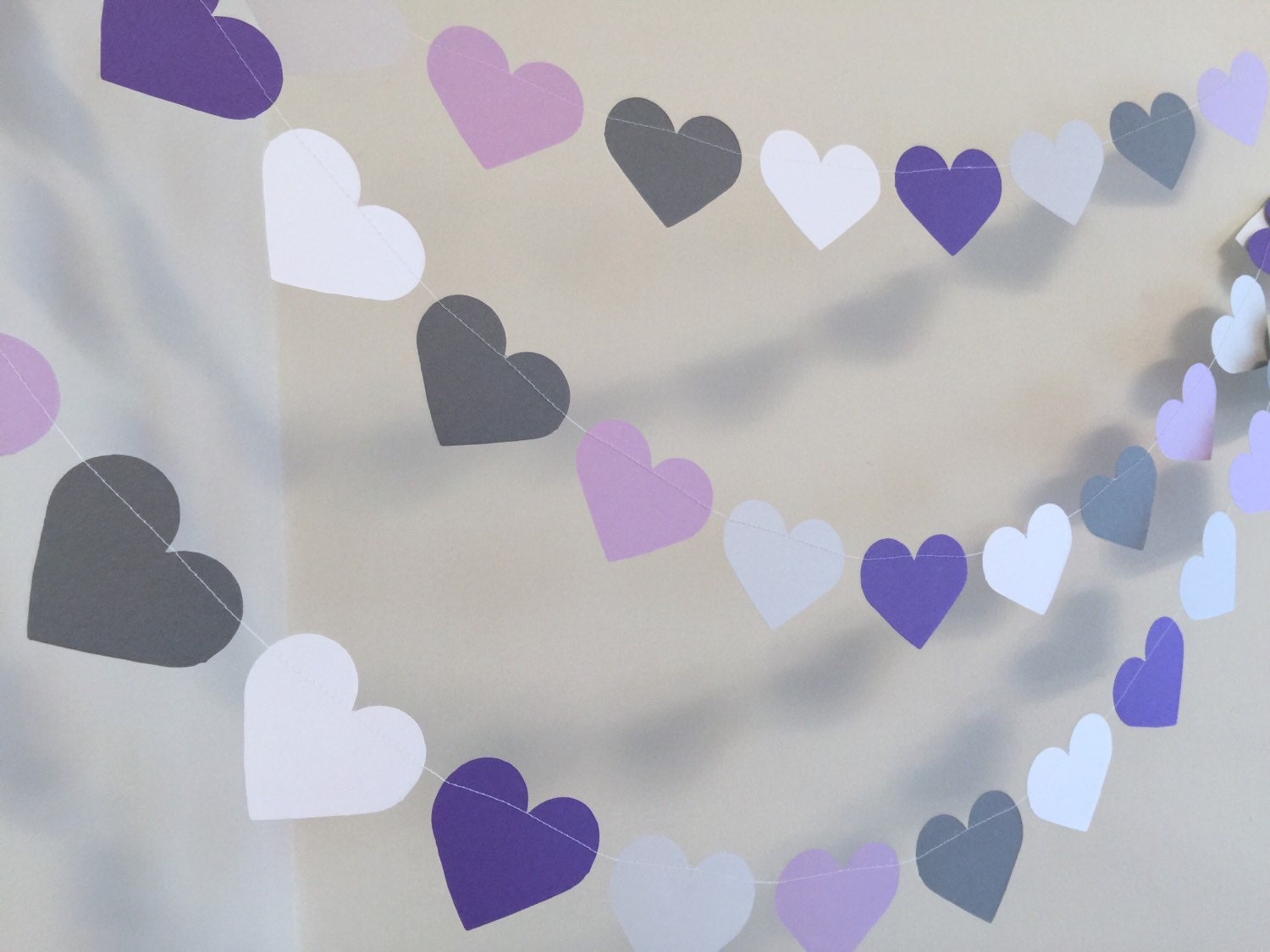 Purple Bridal Shower / Purple Heart Banner / 1st Birthday Etsy