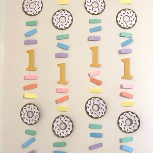 Donut First Birthday Decorations High Chair Tutu ONE High Chair Skirt Donut Grow Up 1st Birthday Backdrop Sweet One Cake Smash image 10