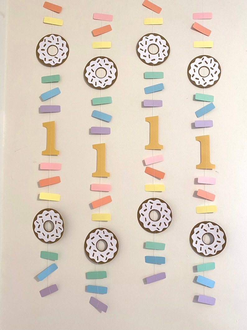 Donut First Birthday Decorations High Chair Tutu ONE High Chair Skirt Donut Grow Up 1st Birthday Backdrop Sweet One Cake Smash image 10