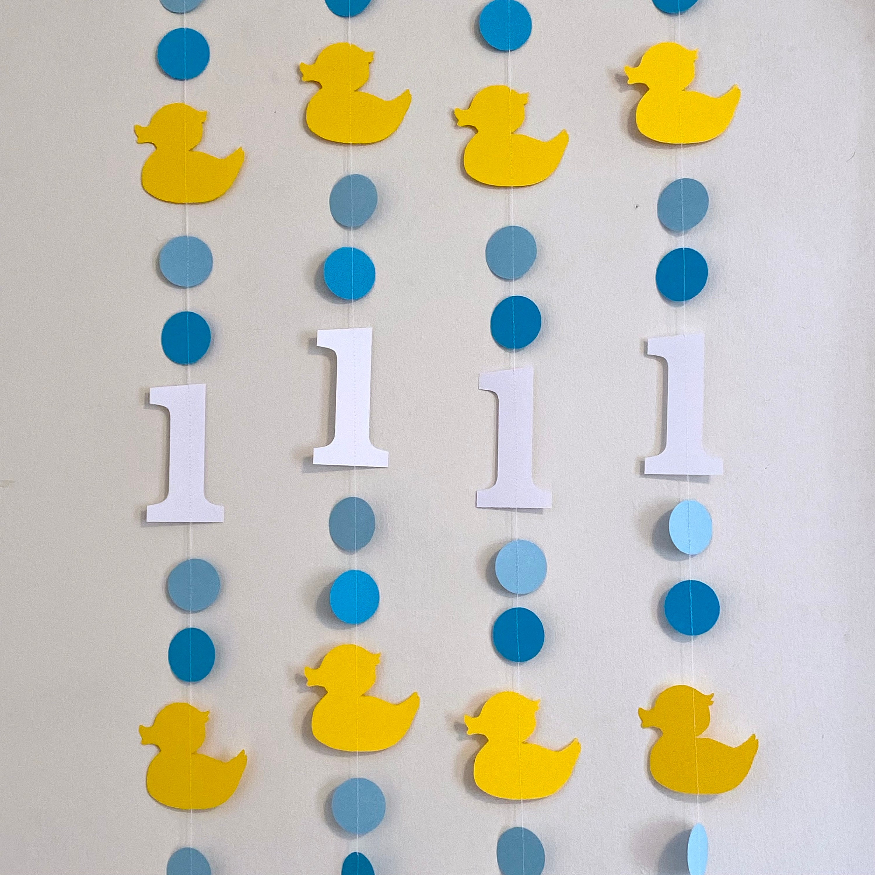Cartel De Goma Para Silla Alta De R Cumpleaños De Patito Azu