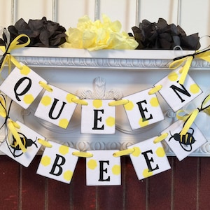 Queen Bee First Birthday Decorations , Bumble Bee Birthday Decor, Mini 1st Birthday High Chair Banner , Bumble Bee Nursery decor, Bee banner