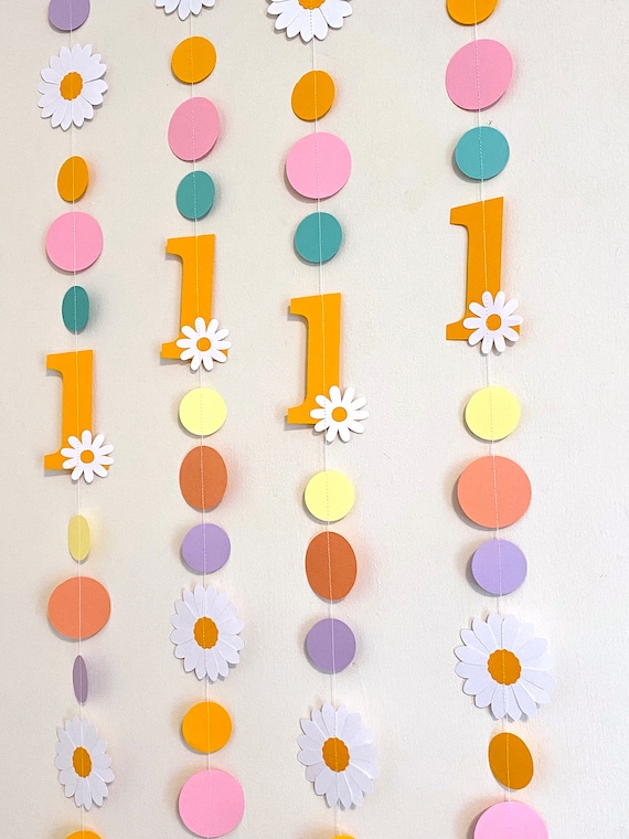 Groovy One 1st Birthday Garland: Retro Daisy Party Decor