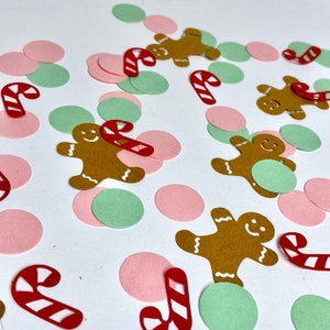 Sweet One Winter Onederland Confetti, Gingerbread and Candy Cane themed Birthday Decor, Gingerbread 1st Birthday Confetti, Your color choice