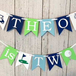 Golf Themed 2nd Birthday Decorations- Hole in One Second Birthday Banner - Golf Themed 2nd Birthday Banner - Par-Tee Sign - Par Two