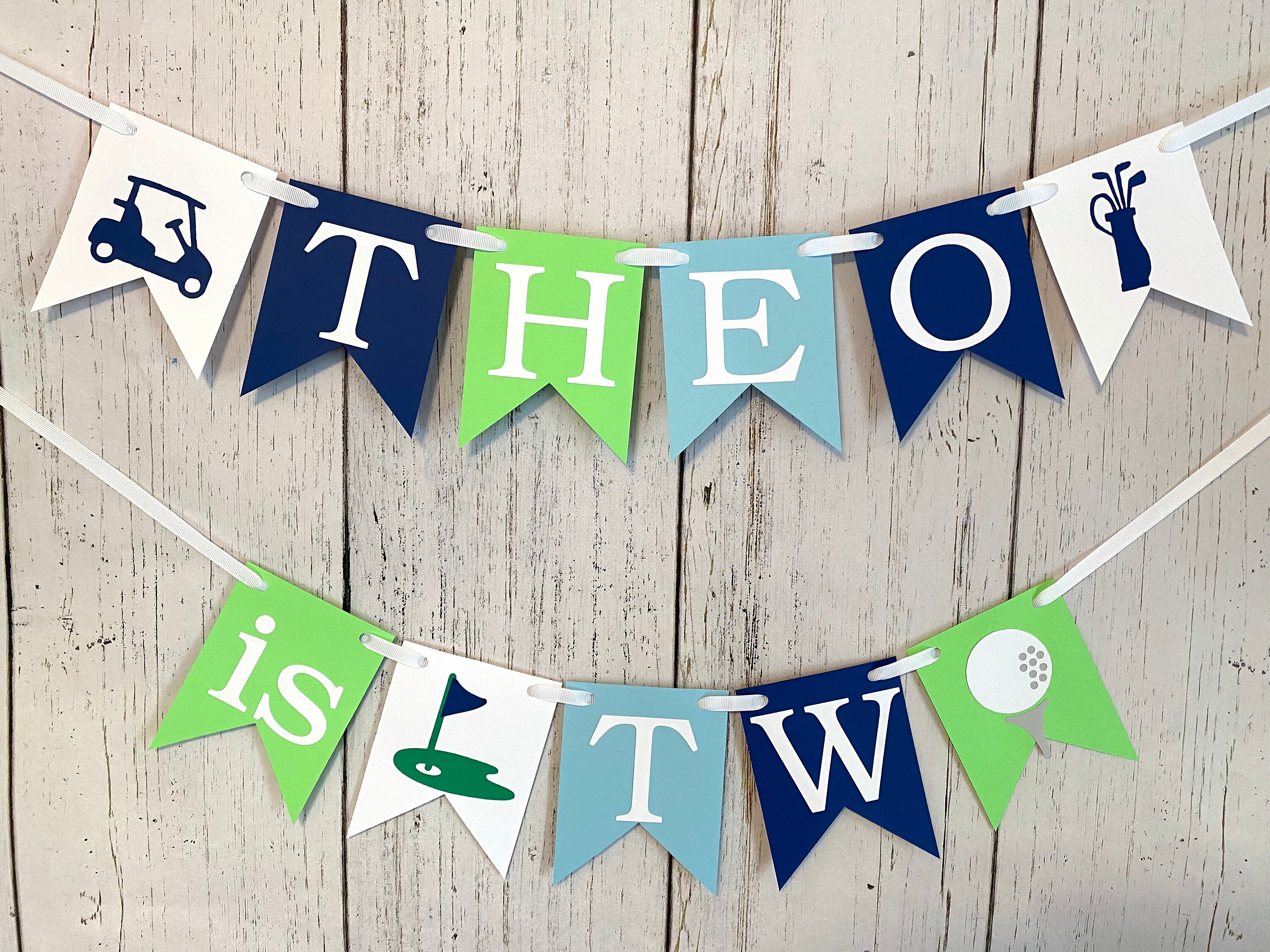 Golf Themed 2nd Birthday Decorations- Hole in One Second Birthday Banner - Golf Themed 2nd Birthday Banner - Tee for Two Sign - Par Two