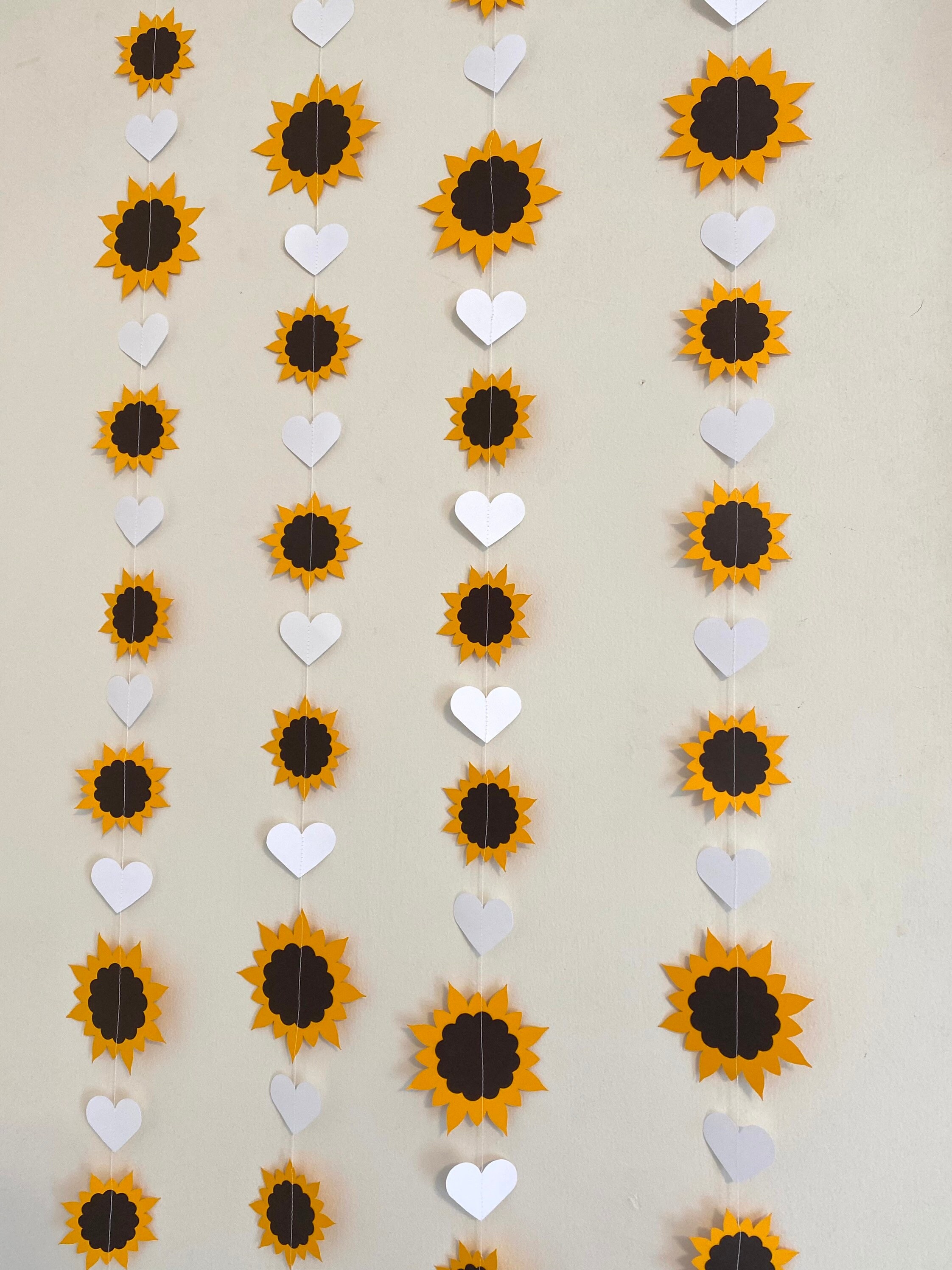 SunflowerBridal shower Decorations Sunflower Backdrop Summer 1st Birthday Decor Sunflower Garland Baby shower Banner
