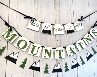 You Will Move Mountains Sign Gender Neutral Baby Shower Onederful Adventure Banner Inspirational Nursery Decor First Birthday Boy or Girl