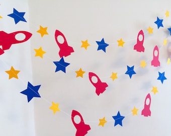 Two the Moon, Space 1st Trip Around the Sun Boy, 1st Birthday Party Decoration , Space Ship Themed Room Decoration, Rocket Blast Off Party