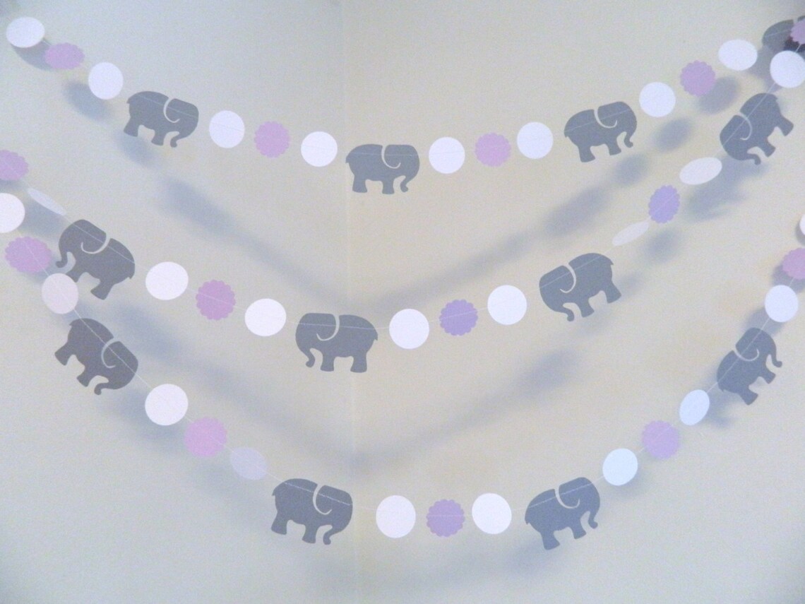 Elephant Baby Shower Girl / Lavender Purple Elephant Nursery Etsy