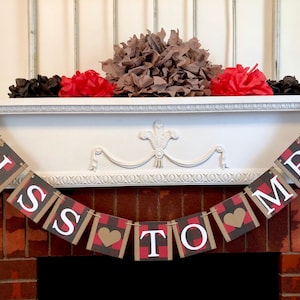 Buffalo Plaid Miss to Mrs Banner: Flannel Fling Bridal Shower Decor