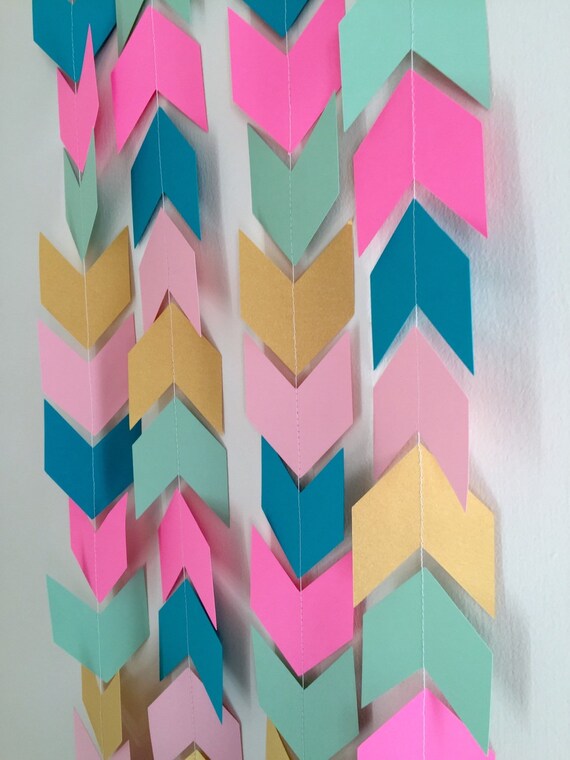Tribal garland Gold Aztec Baby Shower Decor Girl Wild One Etsy
