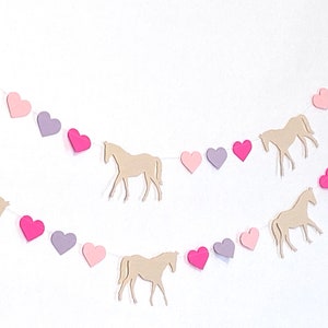 Horse birthday Decorations - Cowgirl Birthday decorations - Pink Pony garland - Horse banner - Horse Race decorations