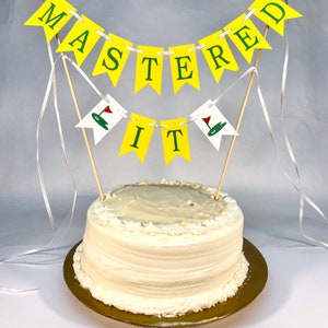 Hole in ONE Birthday Cake Topper - Golf Themed 1st Birthday - Mastered His 1st Birthday Photo prop- Par-Tee 1st Birthday Cake Banner
