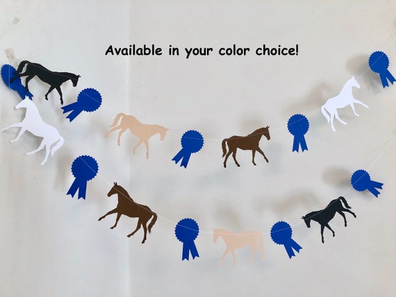 Horse Banner Horse Race Party Decorations Blue Ribbon Birthday