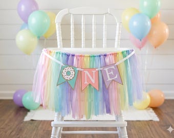 Donut High Chair Tutu: First Birthday Party Decor