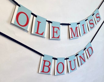 College Bound Banner - Graduation Decorations - Custom University Sign - Grad Party Garland - High School Graduate- Graduation Banners