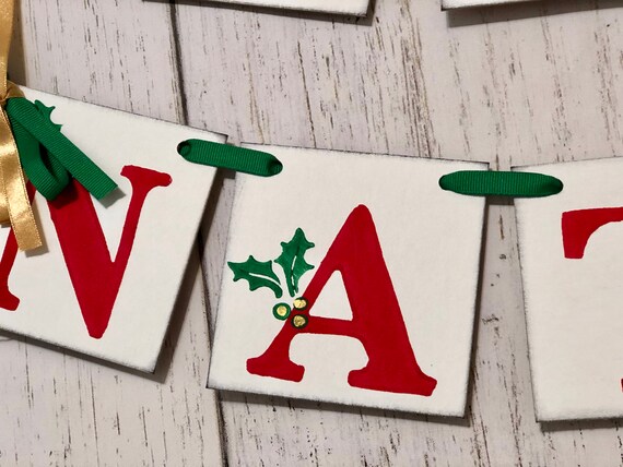 Bandiera di stamina di natale buon natale decorazioni appese Banner