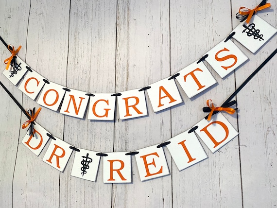 Veterinarian Doctor Graduation banner - Vet Graduation decor - Congrats Doctor Banner - Animal Graduation - Male or Female Doctor Graduation Il_570xn