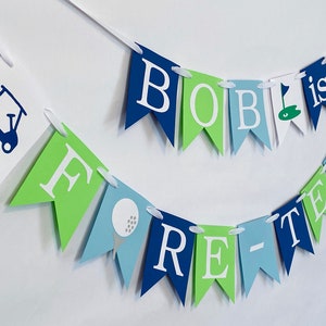 Hole in ONE 40th Birthday Decorations- Golf Themed Thir- Tee Birthday - Golf 40th Birthday Banner - Par-Tee Birthday Banner - 1st Birthday